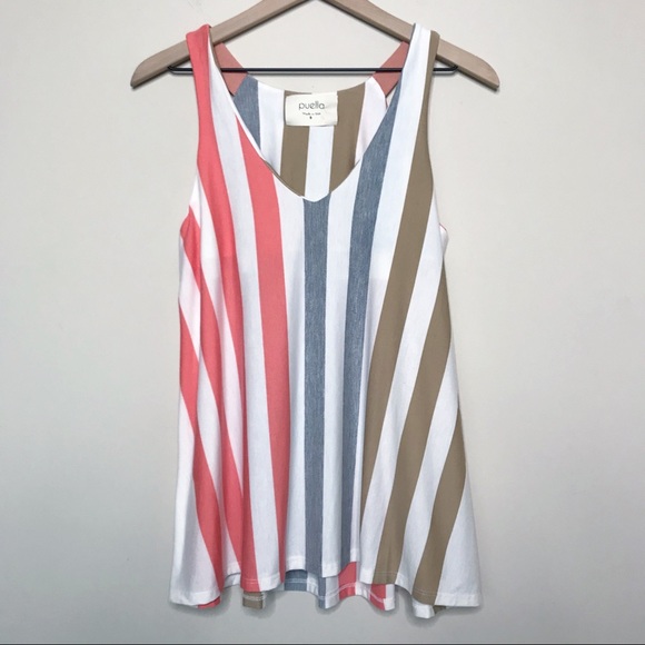 Anthropologie Tops - Anthropologie | Puella Striped Swing Tank Sz. S